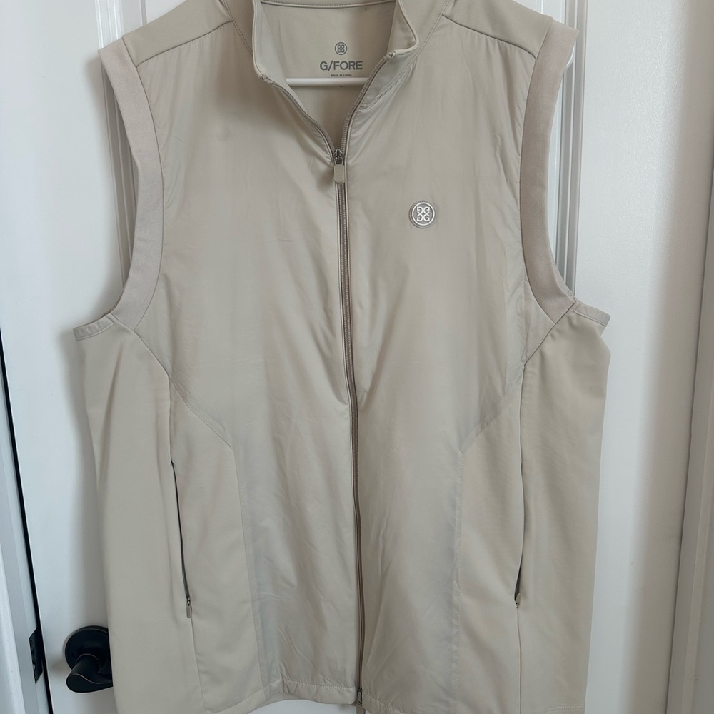 G/FORE Light Tan Zip-Up Vest